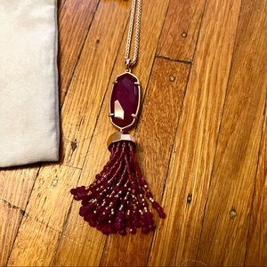 Gorgeous Kendra Scott necklace in burgundy color